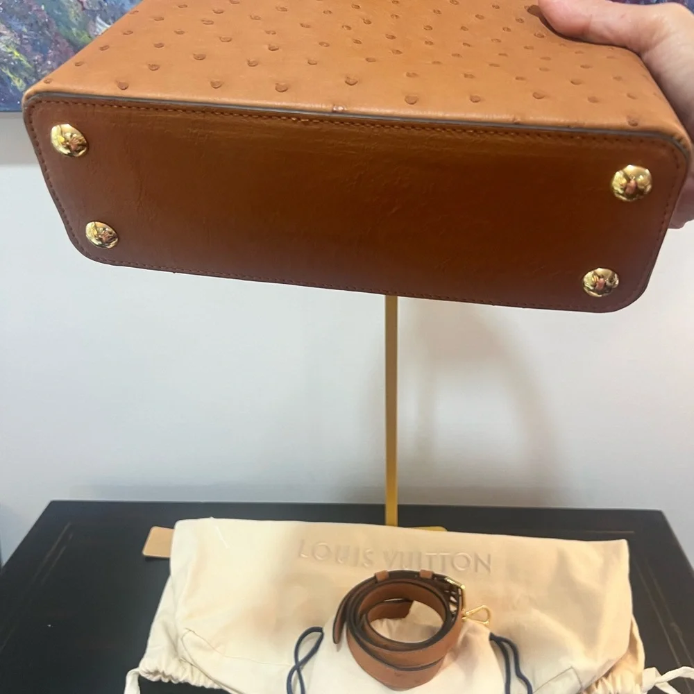 Louis Vuitton Capucine small Exotic ostrich bag NWT pristine - Picture 8 of 13